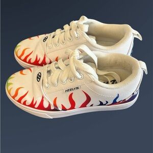 Heelys White and Red Flame Sneakers